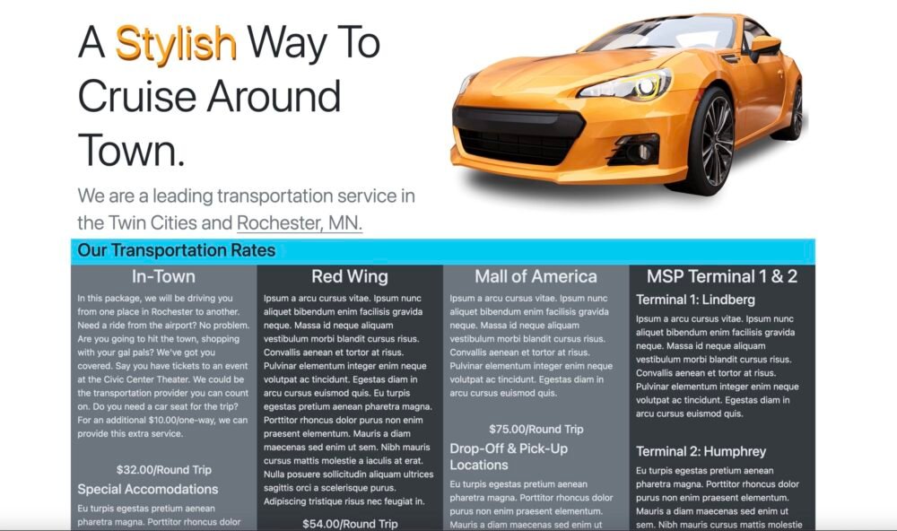 Image of Car website